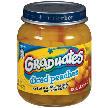 Gerber Gerber Graduates Diced Peaches, 4.5 oz