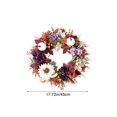thumbnail image 3 of Yhmxh 18 Inch Fall Wreath for Front Door Decor, Artificial Maple Leaves Pumpkins Sunflower Wreath Decor, Farmhouse Autumn Harvest Wreath for Window Porch Thanksgiving & Outdoor Decor, 3 of 6