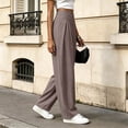 thumbnail image 5 of Womens Cotton Pants High Waist Baggy Barrel Loose Fit Boho Pants Summer Beach Vacation Trousers with Pockets, 5 of 7