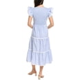 thumbnail image 2 of Sail to Sable womens  Smocked Midi Dress, XXL, Blue, 2 of 3
