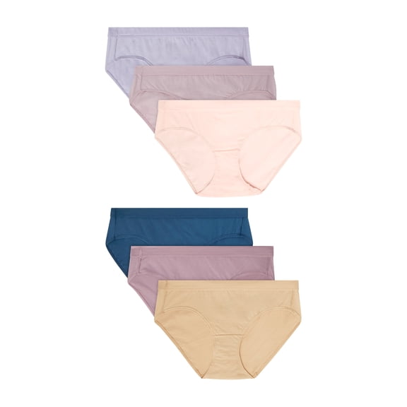 Hanes Women's Pure Comfort Hipster Underwear, 6-Pack