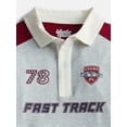 thumbnail image 2 of Wonder Nation Little Boys Colorblock Rugby Polo Shirt with Long Sleeves, Sizes 4-10, 2 of 3