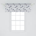 thumbnail image 2 of Ambesonne Navy Window Valance, Sea Marine Nautical Knots, 54" X 18", Navy Blue and White, 2 of 3