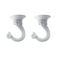 thumbnail image 1 of Bnafes 2 Juegos De Ganchos De Techo De Metal De 55 Mm/2,17 Pulgadas, Ganchos De Techo Resistentes Con Herrajes Para Colgar Plantas/Candelabros/Campanas De Viento/Adornos (Color Blanco), 1 of 1