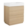 thumbnail image 6 of 30" Bathroom Vanity With Single Sink - Freestanding Oak Cabinet Double Drawer Undermount Engineering Wood Modern In Organizer For Small Spaces, 6 of 7