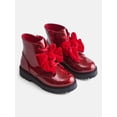 thumbnail image 2 of Wonder Nation Baby and Toddler Girls Bow Combat Boots, 2 of 5