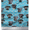 thumbnail image 1 of Soimoi Poly Georgette Fabric Lotus & Dog Face Print Fabric by The Yard 52 Inch Wide, 1 of 5