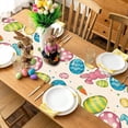 thumbnail image 5 of Easter Table Runner, Easter Eggs Bunny Table Runner Seasonal Spring Table Decor Kitchen Dining Table Decoration for Home Easter Party, 5 of 6