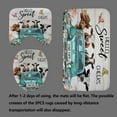 thumbnail image 4 of 4PCS Highland Cow Shower Curtain Sets with Rugs, Waterproof White Fabric Shower Curtain, Hello Sweet Cheeks Teal Truck Farm Animals Floral Butterfly Western Rustic Farmhouse Bathroom Decor, 4 of 7