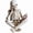 A, variant on Halloween Skeleton Statue Halloween Skull Figurine Home Decor Reading Figurines Decorations for Indoor Fireplace Kitchen Desk Office Party