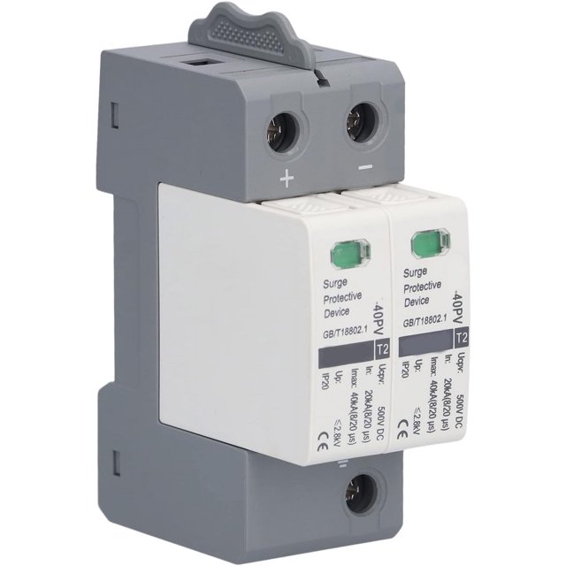 Arrêteur de Tension Type Circuit 2P, Arrêteur Photographique avec Courant de Décharge Nominal pour Protection de Tension Domestique, Module de Protection contre les Surtensions avec Réponse Rapide