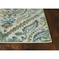 thumbnail image 3 of 9' x 13'  Polypropylene Ivory or Teal Area Rug, 3 of 9