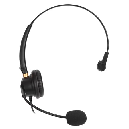 H600-2.5 Single Ear Telephone Headset, 2.5mm Corded Customer Service Headphone with Noise Reduction Microphone