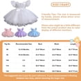 thumbnail image 2 of TTAO Baby Toddler Girls Sequined Bow Tulle Tutu Dress Princess Pageant Birthday Party Dressing Gown White 110, 2 of 6