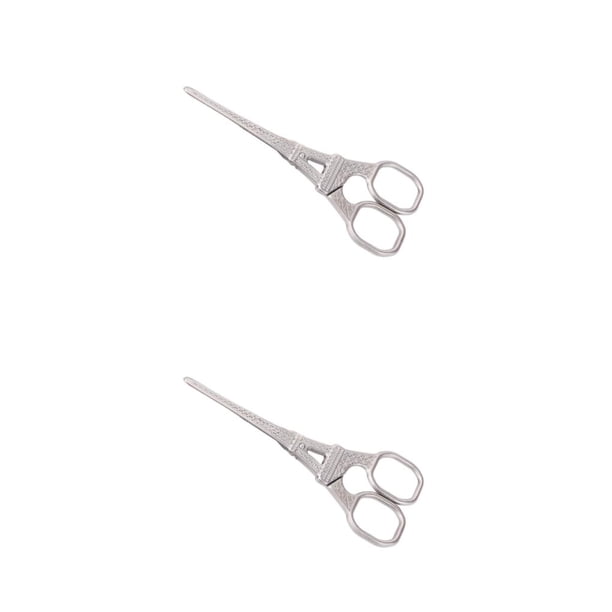 Eigraketly Tijeras de costura de moda y duraderas para bordado y costura, tijeras de bordado fáciles de torres, tijera plateada Torres sisor plata 2piezas