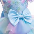 thumbnail image 4 of AHTJRT Girls Rainbow Tutu Dress Ruffled Flowy Pageant Party Dress Kids Wedding Ball Gowns Sequined Formal Princess Dress Blue 11-12 Years, 4 of 8