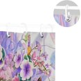 thumbnail image 5 of Flowers Butterfly Shower Curtain for Bathroom Modern Bathroom Decor Waterproof Washable Fabric Shower Curtains with 12 Hooks for Hotel Bathroom Bathtubs 60x72 Inch, 5 of 6