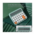 thumbnail image 3 of Calculadora cuadrada de 12 dígitos, papelería, pantalla LCD grande, calculadora de oficina, escuela, portátil dual, amarilla, 3 of 5