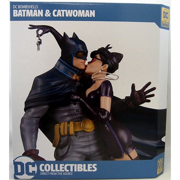 DC Comics Bombshells 11 Inch Statue Figure - Batman & Catwoman