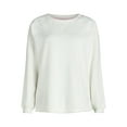 thumbnail image 4 of Joyspun Women's Plush Sleep Top with Long Sleeves, Sizes XS-3X, 4 of 6