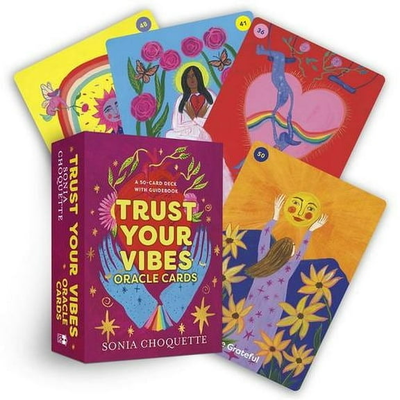 Trust Your Vibes Oracle Cards: A 50-Card Deck with Guidebook