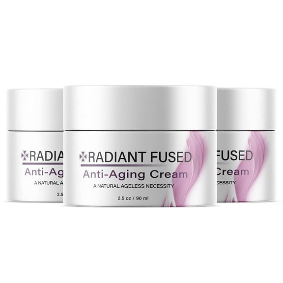 (3 Pack) Radiant Fused - Anti-Aging Face Cream - Ageless Moisturizer with Purified Water in Ingredients - Hydration and Deep Conditioning for All Skin Types