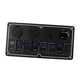 thumbnail image 4 of Panel de interruptor basculante de 8 bandas, 12 a 24V, 2 LED azules con pegatina DIY, 5 pines, resistente al agua para coches, casas rodantes, yates, barcos, 4 of 12