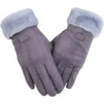 thumbnail image 2 of Guantes térmicos recargables con calefacción, guantes de teléfono, guantes de invierno para mujer, guantes mejorados para pantalla táctil a prueba de viento, Gris, 2 of 4