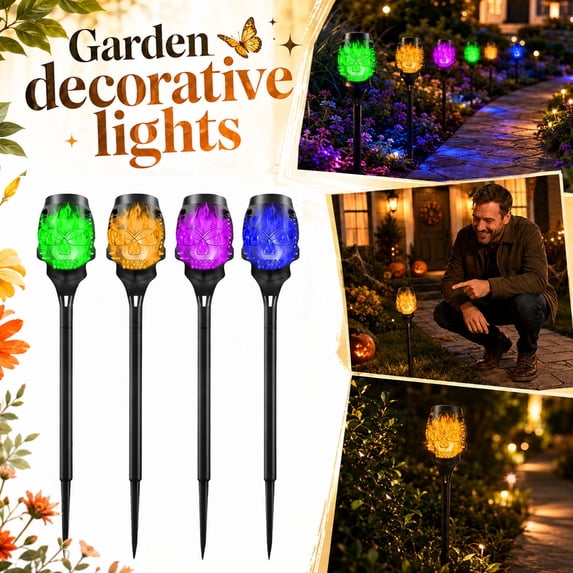 Solar Lights Outdoor with Flickering Flame,96 LED Solar Torch Lights Waterproof,19.6" Tall Super Larger Size Torches for Outside Garden Patio Yard Pathway, 4 Pack