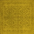 thumbnail image 1 of Ahgly Company Machine Washable Indoor Square Oriental Yellow Industrial Area Rugs, 3' Square, 1 of 4