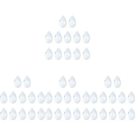 

48 Pcs Jewlery Garland Crystal Drops Chandelier Light Clear Glass Decorations Transparent Beads Pendant Prisms Jewelry