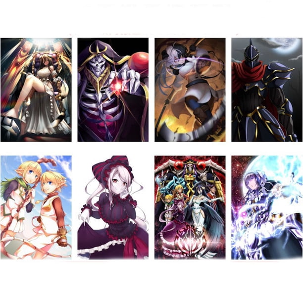 Póster Overlords Bone King Retro Anime 42 x 29 cm, 8 unidades