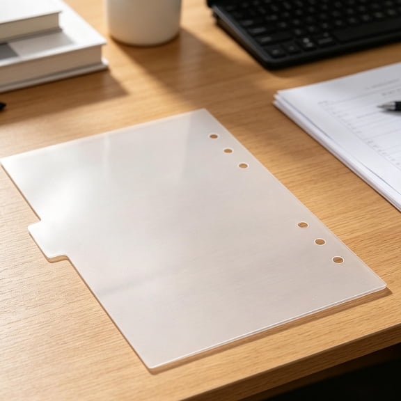 Uonlytech 6Pcs Transparent A5 Acrylic Loose Leaf Dividers with Tabs for Notebook and Planner Inserts