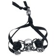 thumbnail image 2 of Alchemy Gothic Skull and Briar Rose Ribbon Bracelet, Multi, One Size, 2 of 2