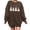 Brown, variant on Gunia Women'S Halloween Ghost Sweatshirts Graphic Print Brushed Oversized Sweatshirt Crewneck Long Sleeve Shoulder Pullover Tops Hoodie Fall Fashion Clothes Black S-2Xl