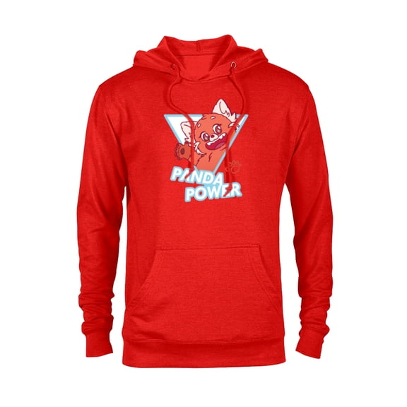 Disney and Pixar’s Turning Red Fluffy Cute Mei Panda Power - Pullover Hoodie for Adults - Customized-Red