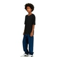 thumbnail image 4 of Zfeel Kids Athletic T-Shirt, Moisture-Wicking Sports Tee, Quick-Dry Polyester, Black, XL, 4 of 5
