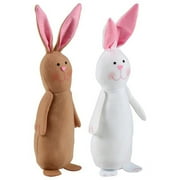 Easter Bunny Decorations, 14 in. (1) Brown and (1)White - 2pk