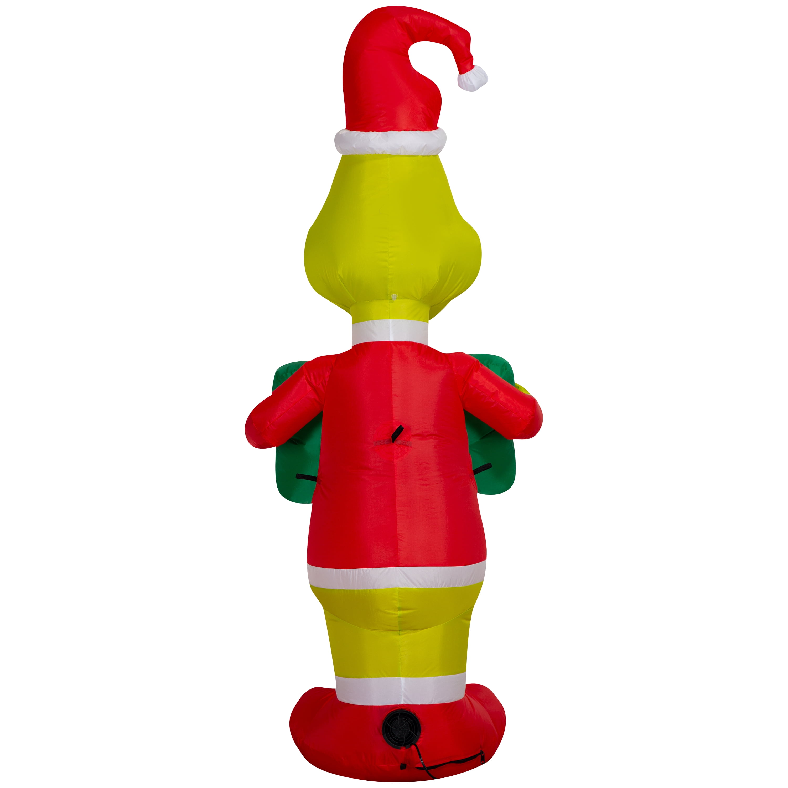 Airblown Christmas Light Grinch Holding Sign Dr. Seuss, 5.5 ft
