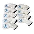 thumbnail image 1 of Conjunto De 9 Cubiertas De Cabeza De Club De Golf Cabeza De Cuero De PU De Hierro De Golf Con Impresión De Número Blanco Macarena Cubierta de la cabeza del palo de golf, 1 of 6