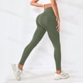thumbnail image 5 of HKYNLAG Leggings with Pockets for Women Tummy Control Workout Sports Yoga Athletic Leggings with Pockets Army Green M, 5 of 5