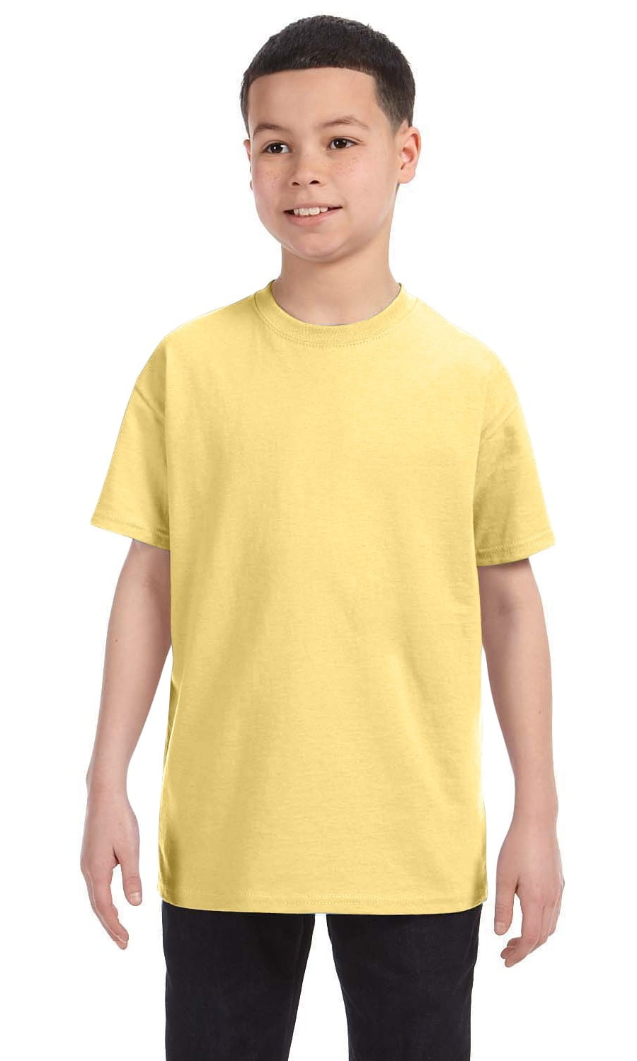 Hanes The Hanes Youth 61 oz Tagless TShirt DAFFODIL YELLOW L