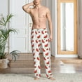 thumbnail image 5 of Uemuo Hand Drawn Watermelon Pattern Men's Wide Leg Palazzo Lounge Pants with Pockets Light Weight Loose Comfy Casual Pajama Pants-X-Large, 5 of 9