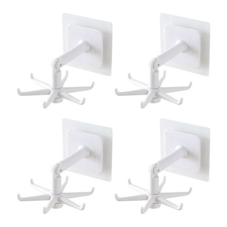 

YSABOXS Non Punching Hanging Bracket 360 Degrees Rotating Folding Hook Self-Adhesive~