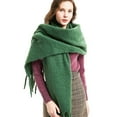 thumbnail image 1 of DPTALR Femmes Automne Pashmina Châle Wrap Cape Uni à Franges Tricot Cardigan Foulard, 1 of 5