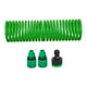 thumbnail image 3 of Manguera de jardín en espiral, manguera de agua para césped portátil para exteriores con conector rápido flexible para grifos, patios, camiones, Verde, 3 of 8