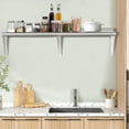 thumbnail image 6 of HARDURA Stainless Steel Shelf 14" x 72", 380lb Commercial Shelves Wall Mount Metal Shelving with Backsplash and Brackets for Kitchen, Restaurant, Laundry Room and Home, 6 of 7