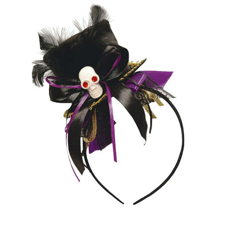 Womens Witch Doctor Mini Day of The Dead Top Hat Headband Cute Costume (Best Witch Doctor Gear)