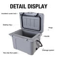 thumbnail image 6 of HomePerch 25QT Portable Cooler, Insulated Hard Cooler with Bottle Opener & Cup Holder, Leakproof Ice Chest for Camping, Beach, Travel, Fishing, Outdoor Cooler Box Grey, 6 of 6