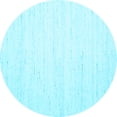 thumbnail image 1 of Ahgly Company Indoor Round Solid Light Blue Modern Area Rugs, 4' Round, 1 of 4